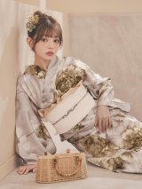 送料無料！ニュアンスブラウン浴衣【浴衣３点セット 浴衣/帯/下駄】[OF04]【予約 / 4月上旬発送予定】