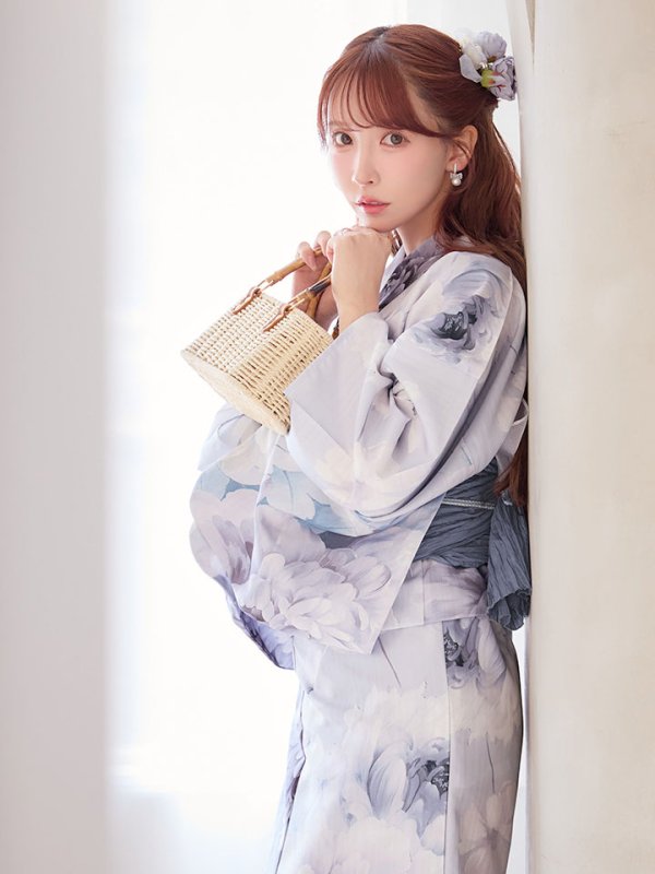 画像5: 送料無料！ニュアンスブルー浴衣【浴衣３点セット 浴衣/帯/下駄】[OF04]【予約 / 4月上旬発送予定】