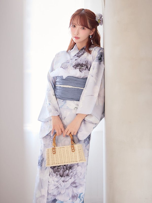 画像7: 送料無料！ニュアンスブルー浴衣【浴衣３点セット 浴衣/帯/下駄】[OF04]【予約 / 4月上旬発送予定】