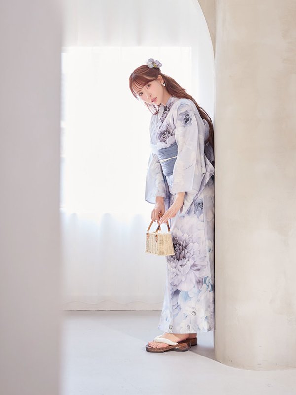 画像11: 送料無料！ニュアンスブルー浴衣【浴衣３点セット 浴衣/帯/下駄】[OF04]【予約 / 4月上旬発送予定】