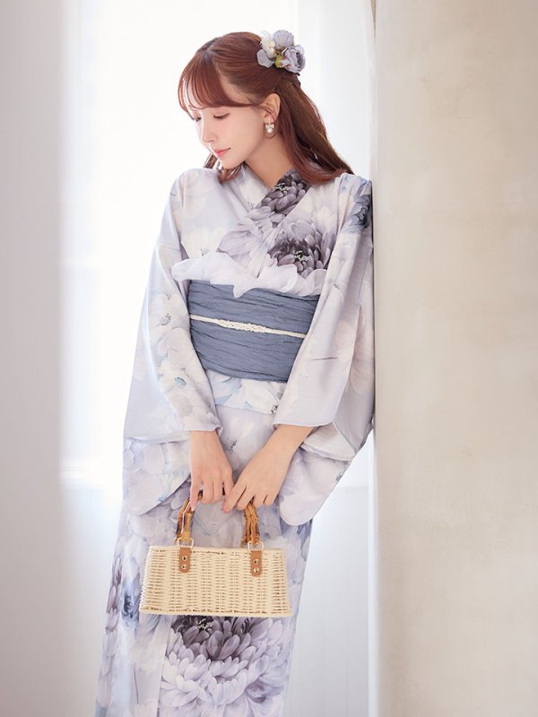 画像14: 送料無料！ニュアンスブルー浴衣【浴衣３点セット 浴衣/帯/下駄】[OF04]【予約 / 4月上旬発送予定】