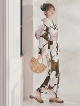 送料無料！クラシックブラウン浴衣【浴衣３点セット 浴衣/帯/下駄】[OF04]【予約 / 4月上旬発送予定】