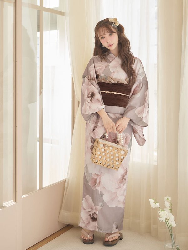 画像14: 送料無料！ソフトピンクブロッサム浴衣【浴衣３点セット 浴衣/帯/下駄】[OF04]【予約 / 4月上旬発送予定】