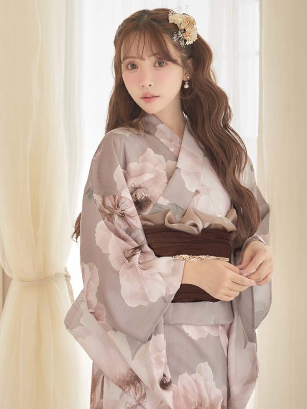 画像17: 送料無料！ソフトピンクブロッサム浴衣【浴衣３点セット 浴衣/帯/下駄】[OF04]【予約 / 4月上旬発送予定】