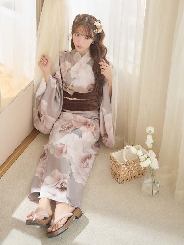 画像20: 送料無料！ソフトピンクブロッサム浴衣【浴衣３点セット 浴衣/帯/下駄】[OF04]【予約 / 4月上旬発送予定】