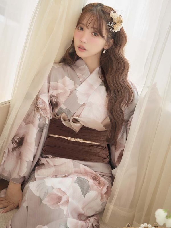 画像24: 送料無料！ソフトピンクブロッサム浴衣【浴衣３点セット 浴衣/帯/下駄】[OF04]【予約 / 4月上旬発送予定】