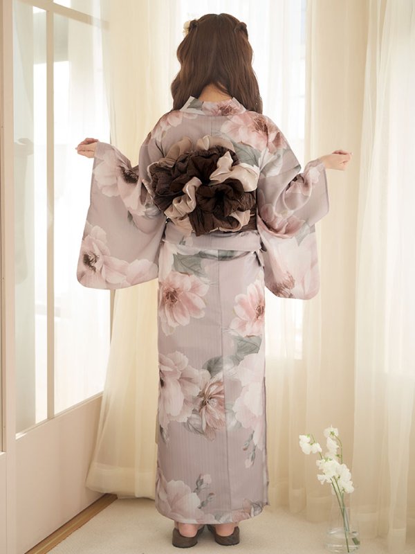 画像25: 送料無料！ソフトピンクブロッサム浴衣【浴衣３点セット 浴衣/帯/下駄】[OF04]【予約 / 4月上旬発送予定】