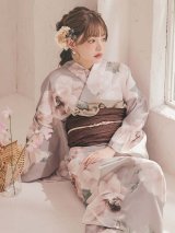 送料無料！ソフトピンクブロッサム浴衣【浴衣３点セット 浴衣/帯/下駄】[OF04]【予約 / 4月上旬発送予定】