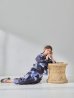 画像9: 【即日発送】大人ネイビー牡丹浴衣【浴衣３点セット 浴衣/帯/下駄】[OF04] (9)
