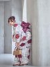 画像7: 【即日発送】紅白牡丹百合柄浴衣【浴衣３点セット 浴衣/帯/下駄】[OF04] (7)