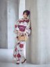 画像17: 【即日発送】紅白牡丹百合柄浴衣【浴衣３点セット 浴衣/帯/下駄】[OF04] (17)