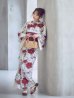 画像19: 【即日発送】紅白牡丹百合柄浴衣【浴衣３点セット 浴衣/帯/下駄】[OF04] (19)