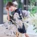 画像10: 送料無料！【即日発送】Riuコラボ ノーブルネイビー百合浴衣【浴衣３点セット 浴衣/帯/下駄】[OF04] (10)