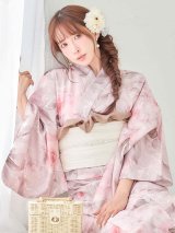 送料無料!【MISTREASSコラボ】スウィートミストフラワー浴衣【浴衣３点セット 浴衣/帯/下駄】[OF04]【予約 / 6月下旬発送予定】