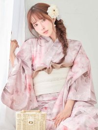 【即日発送】送料無料!【MISTREASSコラボ】スウィートミストフラワー浴衣【浴衣３点セット 浴衣/帯/下駄】[OF04]三上悠亜着用