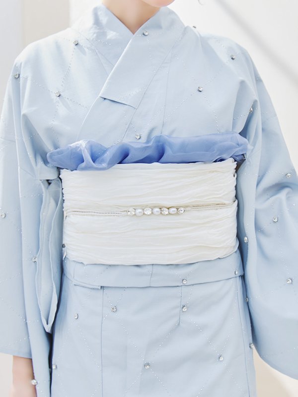 画像16: 【即日発送】セパレートアーガイルビジュー浴衣【浴衣4点セット 浴衣/帯/下駄】[YMT]