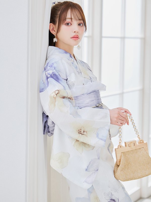 画像10: 【即日発送】セパレートシャーベットフラワー牡丹浴衣  【浴衣4点セット 浴衣/帯/下駄】[YMT]