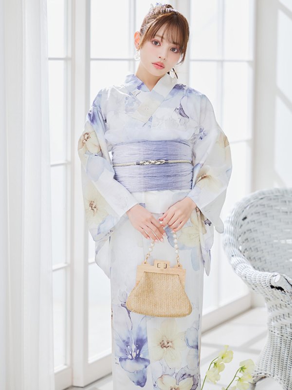 画像11: 【即日発送】セパレートシャーベットフラワー牡丹浴衣  【浴衣4点セット 浴衣/帯/下駄】[YMT]