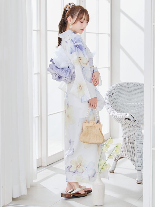 画像12: 【即日発送】セパレートシャーベットフラワー牡丹浴衣  【浴衣4点セット 浴衣/帯/下駄】[YMT]