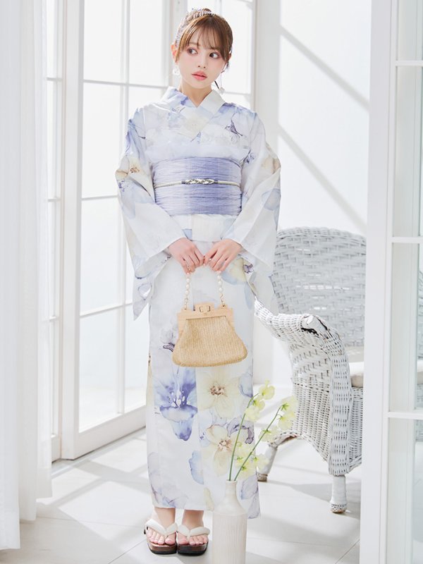 画像16: 【即日発送】セパレートシャーベットフラワー牡丹浴衣  【浴衣4点セット 浴衣/帯/下駄】[YMT]