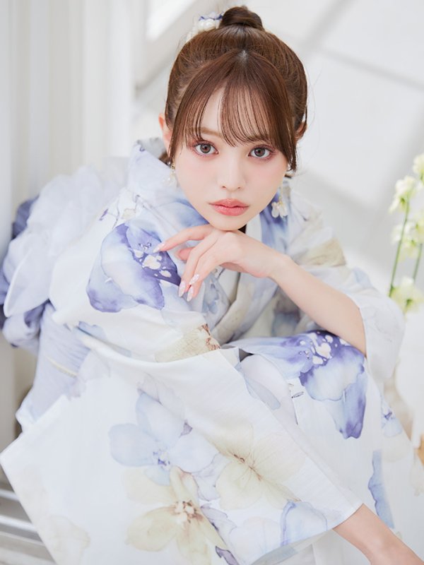画像18: 【即日発送】セパレートシャーベットフラワー牡丹浴衣  【浴衣4点セット 浴衣/帯/下駄】[YMT]