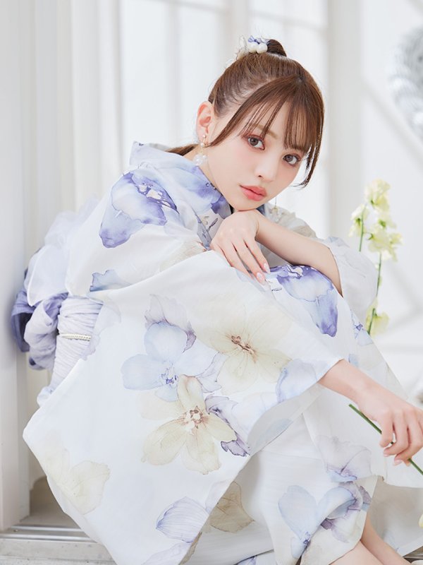 画像19: 【即日発送】セパレートシャーベットフラワー牡丹浴衣  【浴衣4点セット 浴衣/帯/下駄】[YMT]
