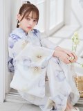 【予約 / 7月上旬発送予定】セパレートシャーベットフラワー牡丹浴衣 OBI-g-500-kj-8-GY / HIMO-900-yn-3-GYxGD / HEKO-800-sb-5-W / YA-1016-kj-GY / GETA-01-kj-3-IV / [/OF01]