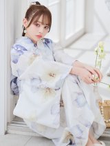 【予約 / 7月上旬発送予定】セパレートシャーベットフラワー牡丹浴衣 OBI-g-500-kj-8-GY / HIMO-900-yn-3-GYxGD / HEKO-800-sb-5-W / YA-1016-kj-GY / GETA-01-kj-3-IV / [/OF01]