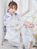 画像1: 【予約 / 7月上旬発送予定】セパレートシャーベットフラワー牡丹浴衣 OBI-g-500-kj-8-GY / HIMO-900-yn-3-GYxGD / HEKO-800-sb-5-W / YA-1016-kj-GY / GETA-01-kj-3-IV / [/OF01] (1)