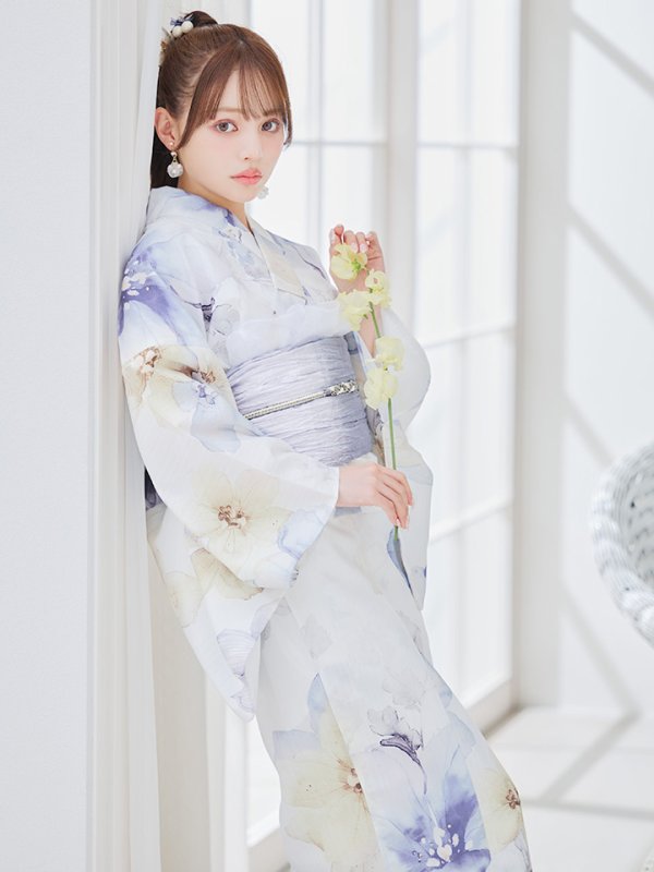 画像3: 【即日発送】セパレートシャーベットフラワー牡丹浴衣  【浴衣4点セット 浴衣/帯/下駄】[YMT]