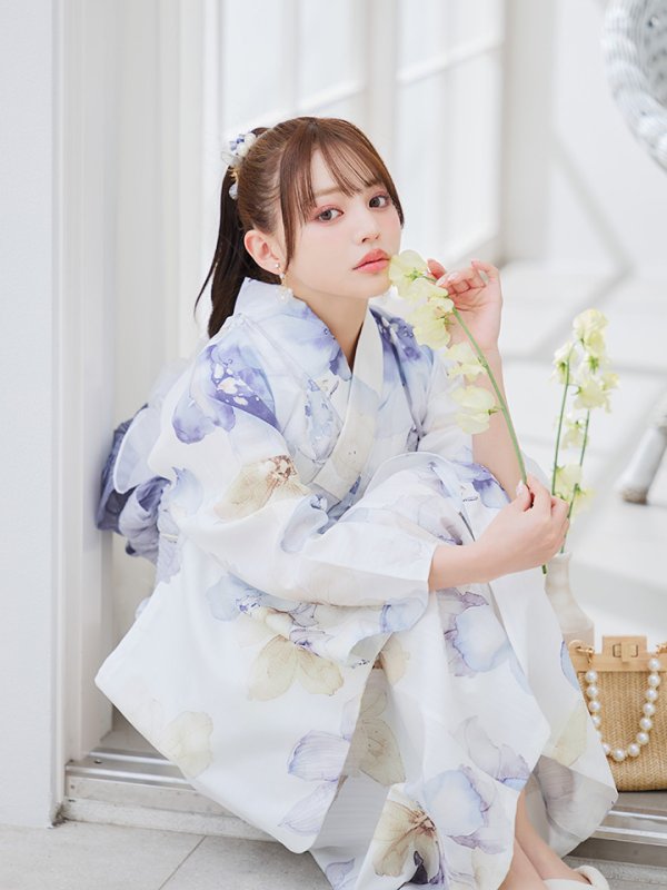 画像5: 【即日発送】セパレートシャーベットフラワー牡丹浴衣  【浴衣4点セット 浴衣/帯/下駄】[YMT]