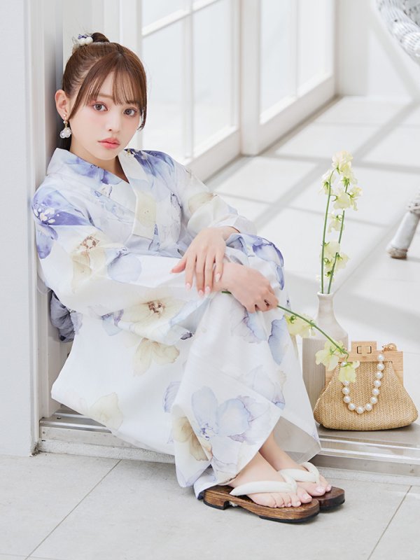 画像6: 【即日発送】セパレートシャーベットフラワー牡丹浴衣  【浴衣4点セット 浴衣/帯/下駄】[YMT]