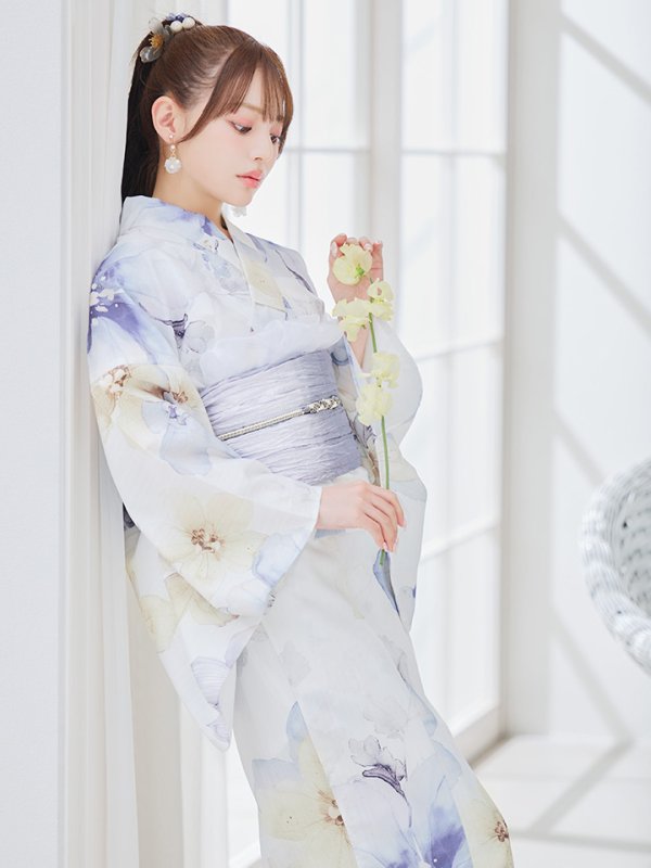 画像9: 【即日発送】セパレートシャーベットフラワー牡丹浴衣  【浴衣4点セット 浴衣/帯/下駄】[YMT]