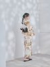 画像9: 【即日発送】送料無料！1人で簡単に着られる！ワンピース / セパレート浴衣セット　ホワイトエレガントフラワー浴衣【浴衣4点セット 浴衣/帯/下駄】[OF04] (9)