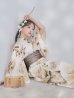 画像12: 【即日発送】送料無料！1人で簡単に着られる！ワンピース / セパレート浴衣セット　ホワイトエレガントフラワー浴衣【浴衣4点セット 浴衣/帯/下駄】[OF04] (12)