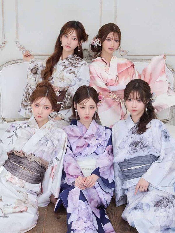 画像38: 【即日発送】エクリュアンティークローズ浴衣【浴衣３点セット 浴衣/帯/下駄】[OF04]