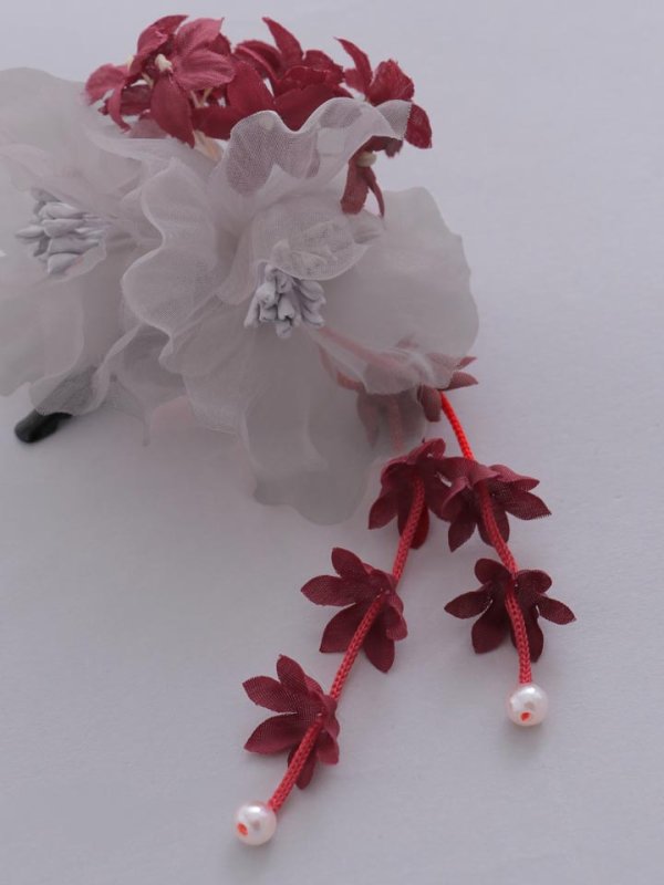 画像3: 【浴衣小物】しだれ小花付き和花コサージュ【1カラー】