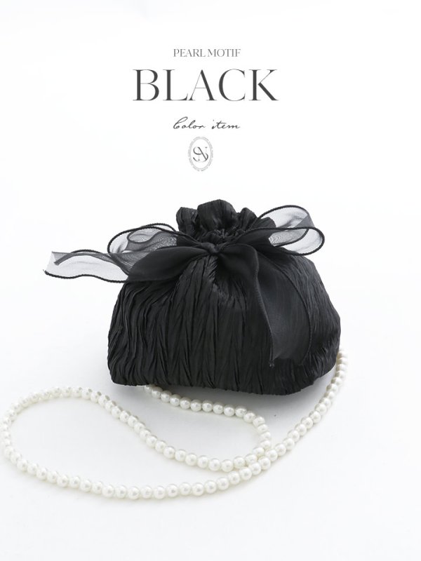 画像3: リボン付きショルダー巾着 ミニバッグ  2カラー[OF01]