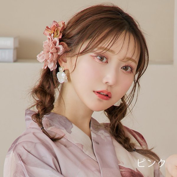 画像15: 【浴衣小物】オーガンジーリボン付き小花コサージュ【4カラー】[YMT]