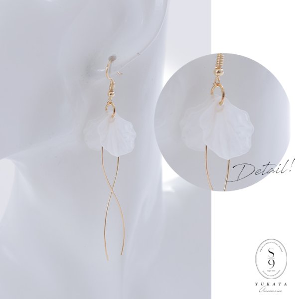 画像2: 【アクセサリー：ピアス】花びらモチーフ/ パールピアス[HC02]