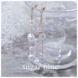 【アクセサリー：ピアス】2連パールピアス[HC02]