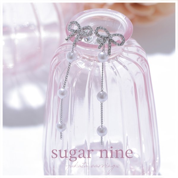 画像1: 【アクセサリー：ピアス】リボンモチーフ/ パールピアス[HC02]