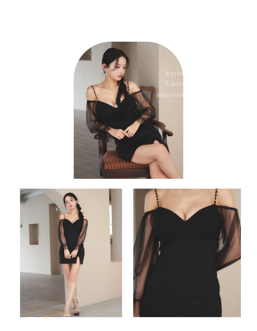 【送料無料!】ビジューミニドレス/キャバドレス4