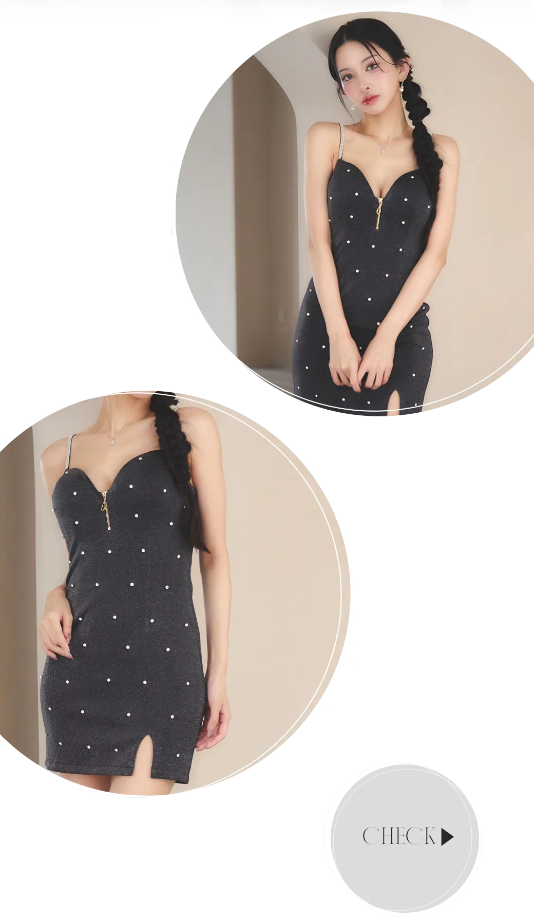 シフォンショルダービジュードレス/キャバドレス3