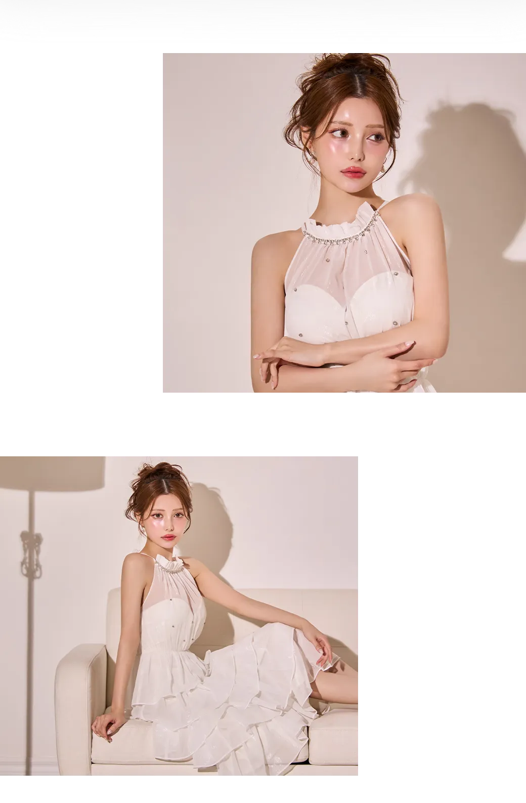 ビジューリボンマーメイドミニドレス/キャバドレス2