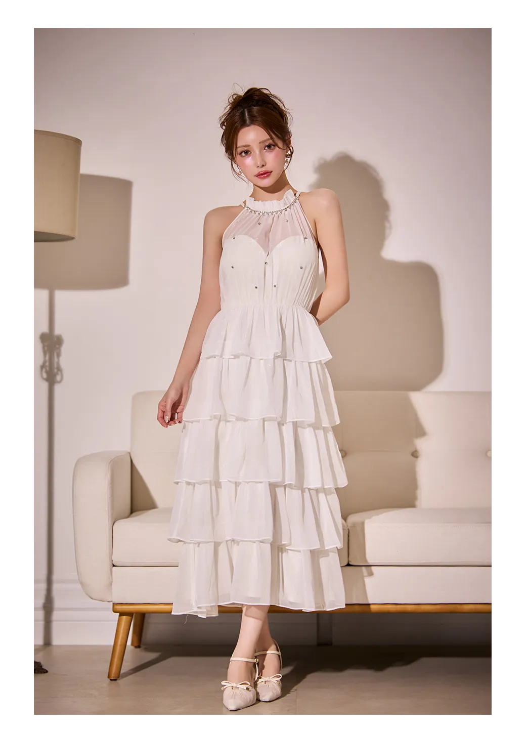 ビジューリボンマーメイドミニドレス/キャバドレス3