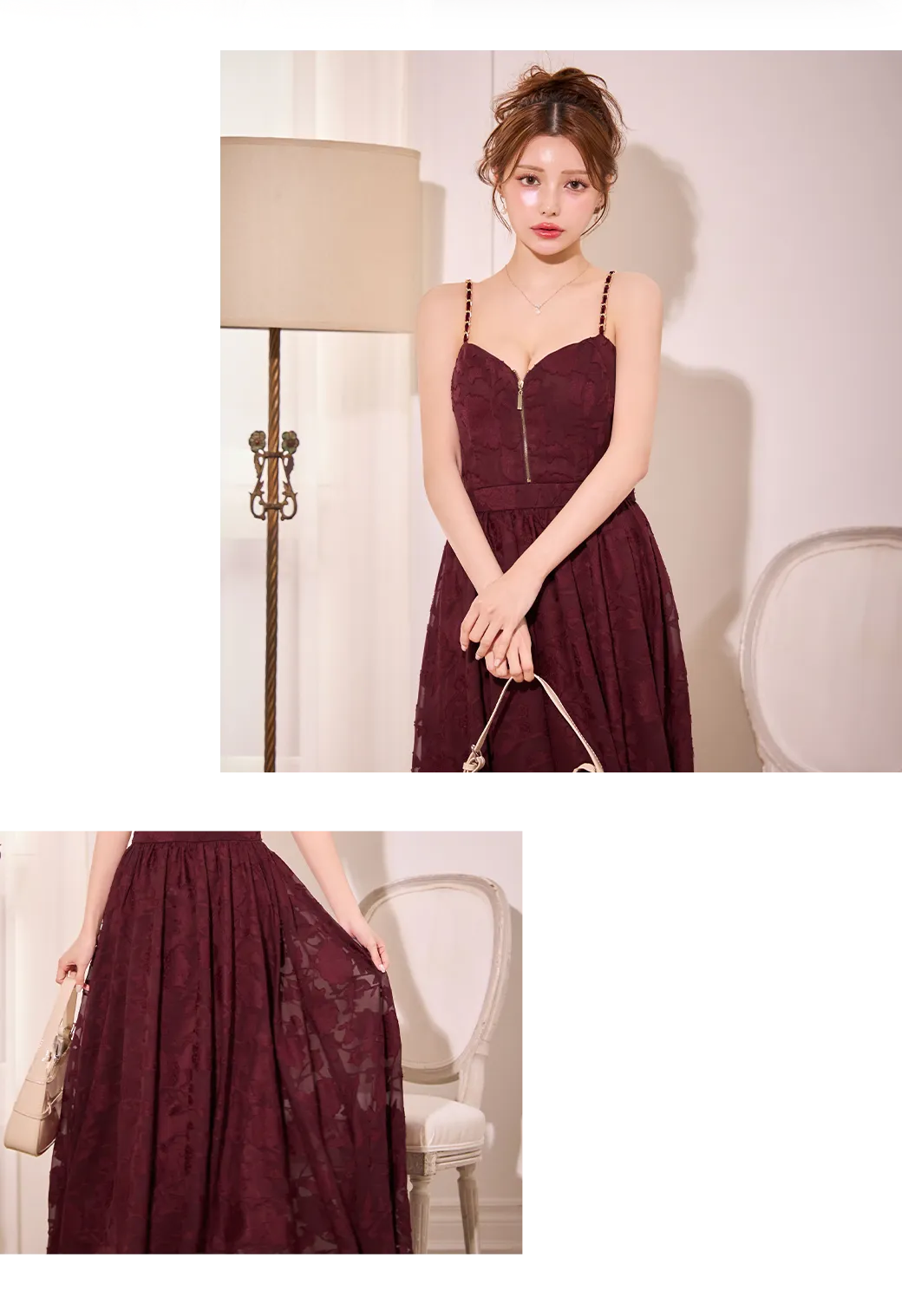 シフォンショルダービジュードレス/キャバドレス3