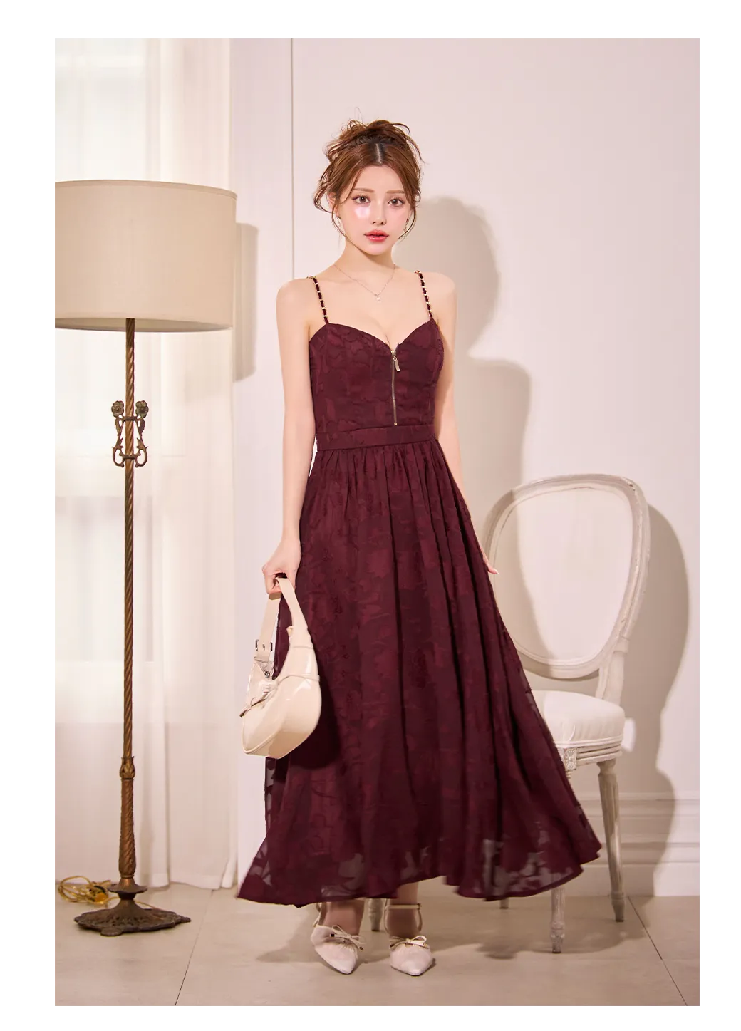 シフォンショルダービジュードレス/キャバドレス4