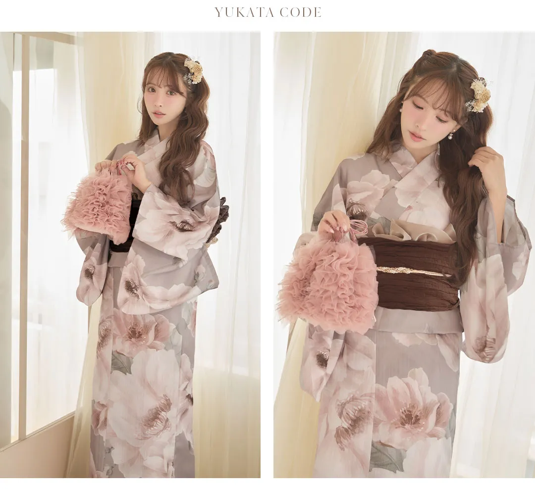 26'浴衣第1弾🤎三上悠亜が着るMOCHA FLORAL浴衣｜浴衣通販はJEWELS