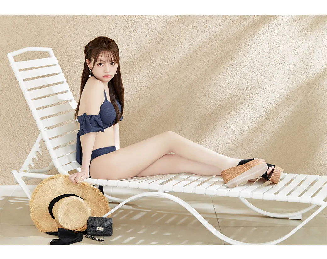 【ビキニ】【水着】オフショルデニムビキニ 2点セット5
